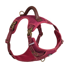 Профессиональная анатомическая шлея для собак с кожаной ручкой Sporty No-Pull Harness Nobby