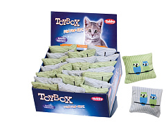 Игрушка для котов ToyBox Подушка с совятами и кошачьей мятой Plush Catnip Nobby