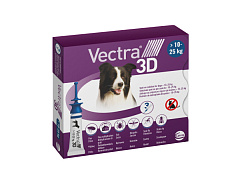 Протипаразитарні краплі для собак вагою 10-25 кг від усіх видів зовнішніх паразитів Вектра Ceva Vectra 3D Dogs