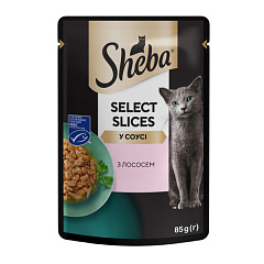 Вологий корм для дорослих котів Лосось в соусі Sheba Select Slices Salmon in Gravy