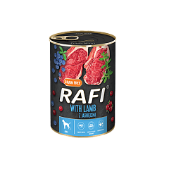 Беззернова консерва для собак з Ягням, Лохиною та Журавлиною Dolina Noteci Rafi Grain Free Adult Lamb Беззернова консерва для собак з Ягням, Лохиною та Журавлиною Dolina Noteci Rafi Grain Free Adult Lamb