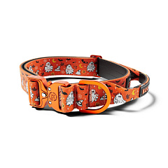 Тактический ошейник для собак с ручкой и рывковым замком Хеллоуин BullyBillows Halloween Boo Combat Collar Handle 4 cm