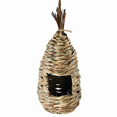 Подвесное плетеное гнездо для птиц из камыша и ротанга Wicker Nest Nobby