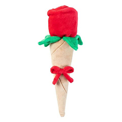 М'яка іграшка для собак Троянда з пищалкою FuzzYard Plush Love Wrapped Rose