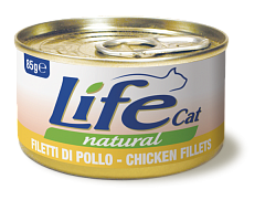 Консерва для кішок Куряче філе Life Cat Natural Chicken Fillets