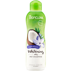 Отбеливающий шампунь для собак и котов с белой и светлой шерстью TropiClean Shampoo Whitening Awapuhi & Coconut Отбеливающий шампунь для собак и котов с белой и светлой шерстью TropiClean Shampoo Whitening Awapuhi & Coconut