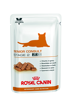 Вологий корм, ветеринарна дієта для котів та кішок старше 7 років Royal Canin Senior Consult Stage 2 Wet