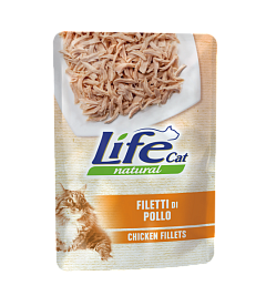 Влажный корм для кошек Куриное филе Life Cat Natural Chicken Fillets