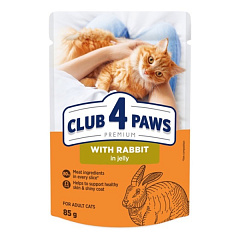 Влажный корм для взрослых котов Кролик в желе Club 4 Paws Premium Rabbit in Jelly Влажный корм для взрослых котов Кролик в желе Club 4 Paws Premium Rabbit in Jelly