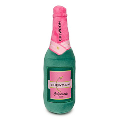 М'яка іграшка для собак Пляшка Шампанського з пищалкою FuzzYard Plush Love Chewdon Rosé