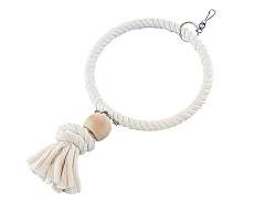 Іграшка для папуг Бавовняне кільце з дерев'яною колодкою Climbing Parrot Toy Nobby Іграшка для папуг Бавовняне кільце з дерев'яною колодкою Climbing Parrot Toy Nobby