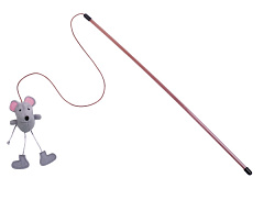 Игрушка для котов Удочка Мышка с кошачьей мятой и погремушкой Rod Catnip Nobby