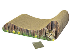 Картонная когтеточка-дряпалка с кошачьей мятой для кошек Lounge Catnip Carton Nobby Картонная когтеточка-дряпалка с кошачьей мятой для кошек Lounge Catnip Carton Nobby