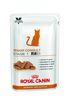 Вологий корм, ветеринарна дієта для котів та кішок старше 7 років Royal Canin Senior Consult Stage1 Wet