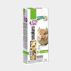 Ласощі для шиншили з кокосом та пелюстками троянди LoLo Pets Smakers Chinchilla Coconut & Rose