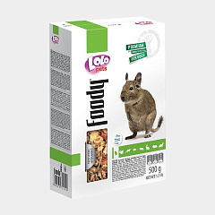 Повнораційний корм для дегу з натуральними вітамінами LoLo Pets Foody Degu
