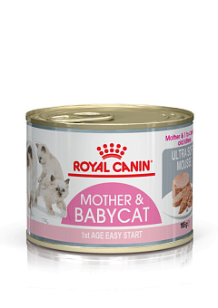 Консерва-мус для кошенят віком до 4 місяців та вагітних або годуючих кішок Royal Canin Mother & Babycat Mousse