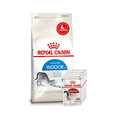 Акционный набор корма для кошек в возрасте от 1 до 7 лет живущих в помещении Royal Canin Indoor 27 Home Life