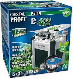 Зовнішній безшумний фільтр для акваріума 40-120 л JBL CristalProfi e402 Greenline External Зовнішній безшумний фільтр для акваріума 40-120 л JBL CristalProfi e402 Greenline External