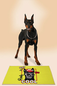 Антискользящий лежак-коврик для собак Крутой Доберман Doberman Mats Jungo Pets