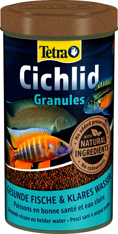 Полноценный корм в виде гранул с формулой BioActive для средних цихлид Tetra Cichlid Granules