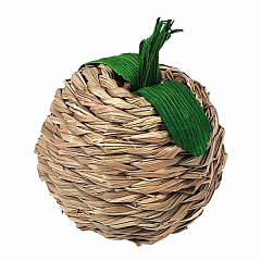 Натуральная игрушка для грызунов Яблоко из морской травы и листьев кукурузы Rodent Nobby