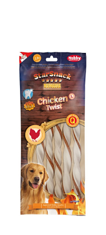 Ласощі для чищення зубів собак Паличка з Курки Nobby StarSnack Dental BBQ Chicken Twist