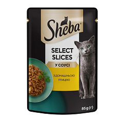 Влажный корм для взрослых котов Домашняя птица в соусе Sheba Select Slices Poultry in Gravy
