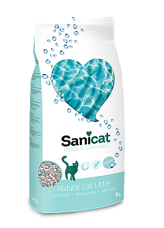 Наповнювач туалетів для кішок, що вбирає натуральні морські санігеми без запаху Sanicat Odor Control