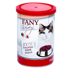 Консервоване м'ясо для котів з високою енергетичною цінністю Яловичина FALCO FANY Cat 100% Meat Beef