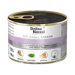 Беззернова консерва для маленьких собак з Кроликом, Квасолею та Рисом Dolina Noteci Premium Small Breeds Adult Rabbit Беззернова консерва для маленьких собак з Кроликом, Квасолею та Рисом Dolina Noteci Premium Small Breeds Adult Rabbit