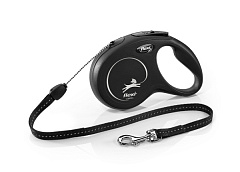 Повідець-рулетка для собак маленьких порід вагою до 12 кг Flexi New Classic S Cord трос 8 m 