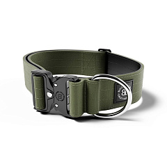 Широкий надміцний нашийник для собак з тактичним замком BullyBillows Combat Collar No Handle 5 cm