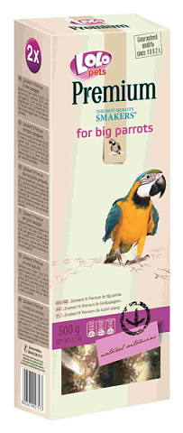 Ласощі для великих папуг LoLo Pets Smakers Premium