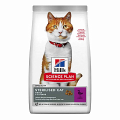 Сухой корм с уткой для стерилизованных кошек в возрасте 1-6 лет Hill's Science Plan Cat Sterilised Adult 1-6 Duck