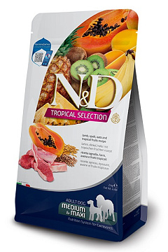 Сухий корм для собак з Ягням, Злаками та Фруктами Farmina N&D AG Tropical Selection Medium & Maxi Adult Lamb