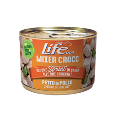 Беззернова консерва у сухий корм для собак з Курячим філе Life Dog Mixer Crocc Chicken Breast Беззернова консерва у сухий корм для собак з Курячим філе Life Dog Mixer Crocc Chicken Breast