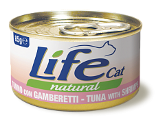 Консерва для кошек Тунец с Креветками Life Cat Natural Tuna & Shrimps Консерва для кошек Тунец с Креветками Life Cat Natural Tuna & Shrimps