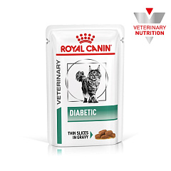 Влажный лечебный корм в соусе для взрослых котов с сахарным диабетом Royal Canin Veterinary Diabetic s/o index