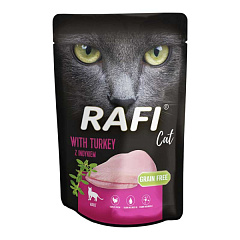 Беззерновой влажный корм для котов с Индейкой Dolina Noteci Rafi Grain Free Cat Turkey