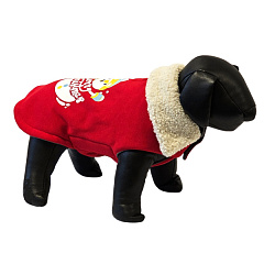 Зимова новорічна кофта для собак з хутряним коміром Сніговик Snowman Christmas Dog Pullover Nobby