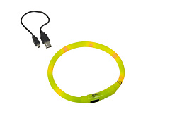 Силиконовый светодиодный ошейник для короткошерстных собак LED Visible Collar Nobby