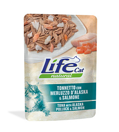 Влажный корм для кошек Тунец с Треской и Лососем Life Cat Natural Tuna, Alaska Pollock & Salmon Влажный корм для кошек Тунец с Треской и Лососем Life Cat Natural Tuna, Alaska Pollock & Salmon