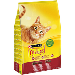 Сухий корм для кішок з яловичиною, куркою та овочами Purina Friskies
