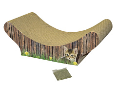 Картонная когтеточка-лежанка с кошачьей мятой для кошек Wave Catnip Carton Nobby Картонная когтеточка-лежанка с кошачьей мятой для кошек Wave Catnip Carton Nobby