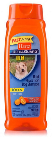 Шампунь для собак с цитрусовым ароматом от блох и клещей Hartz Ultra Guard Dog Shampoo Fresh Citrus