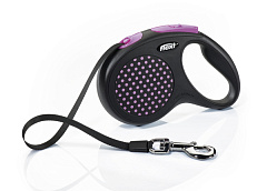 Поводок-рулетка для собак средних пород весом до 25 кг Flexi Design M Tape лента 5 m