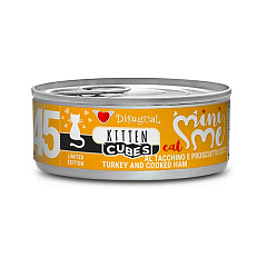 Безглютеновая консерва для котят Индейка с Прошутто Disugual Mini Me Cubes Kitten 72% Turkey & Cooked Ham