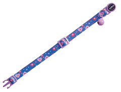 Нейлоновий нашийник для котів із дзвіночком Серця Heart Light Blue Cat Collar Nobby Нейлоновий нашийник для котів із дзвіночком Серця Heart Light Blue Cat Collar Nobby