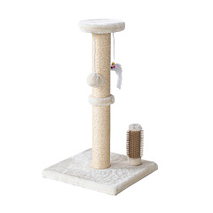 Когтеточка для кота Столбик с игрушками и чесалкой Brush M Cat Scratching Nobby